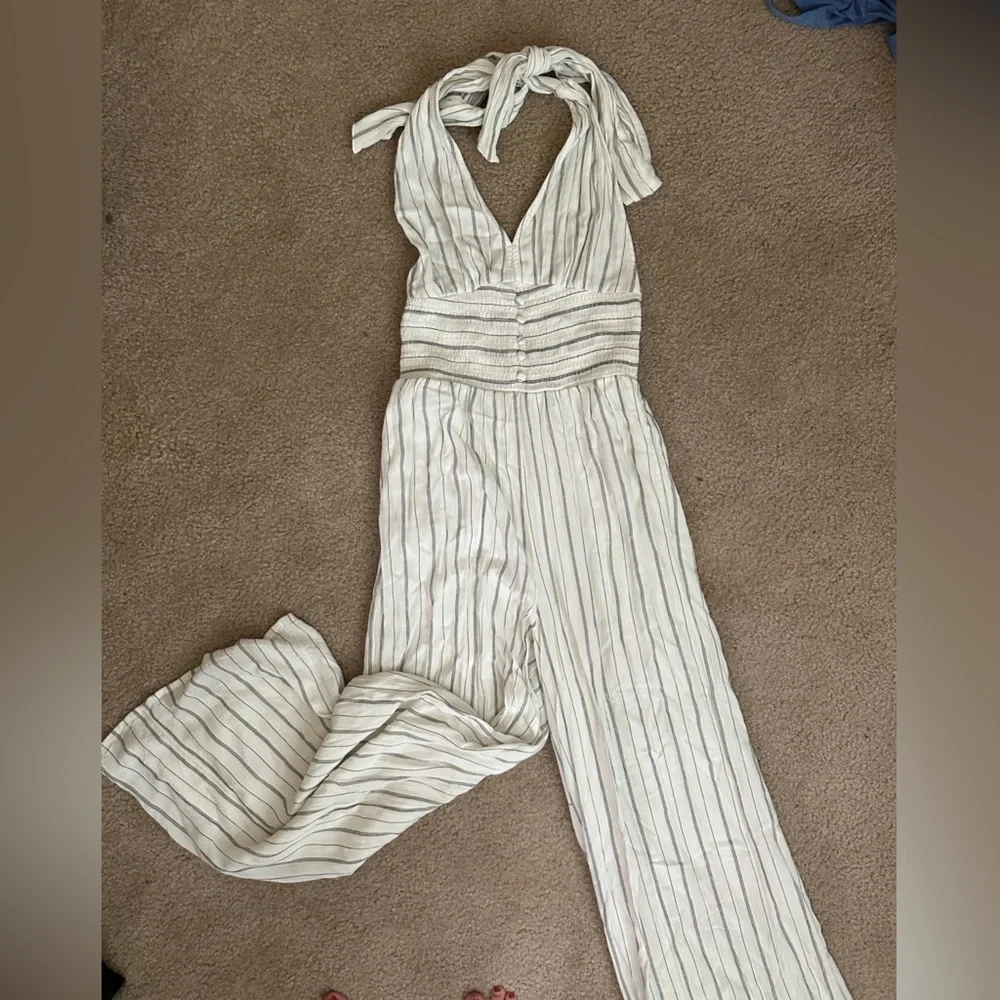 A&E Striped Halter Jumpsuit - Picture 3 of 4